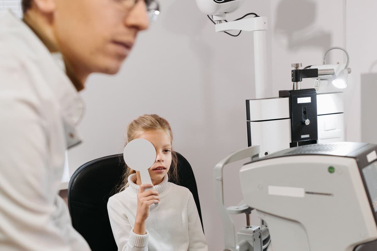 Illustrative image of a child’s eye examination