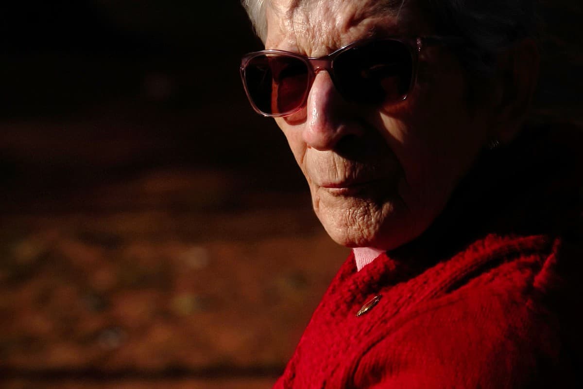A person wearing sunglasses