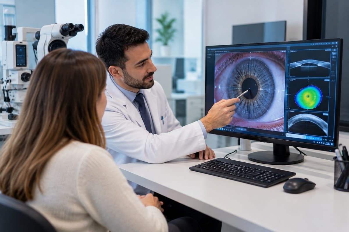 Illustrative image showing a discussion about the Samsun No Touch Laser.